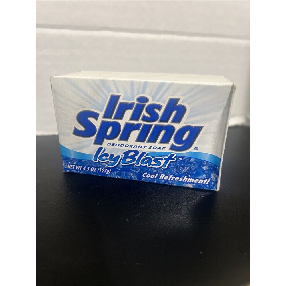 1 Vintage Irish Spring Icy Blast Soap‎ Bar New Sealed 4.5oz